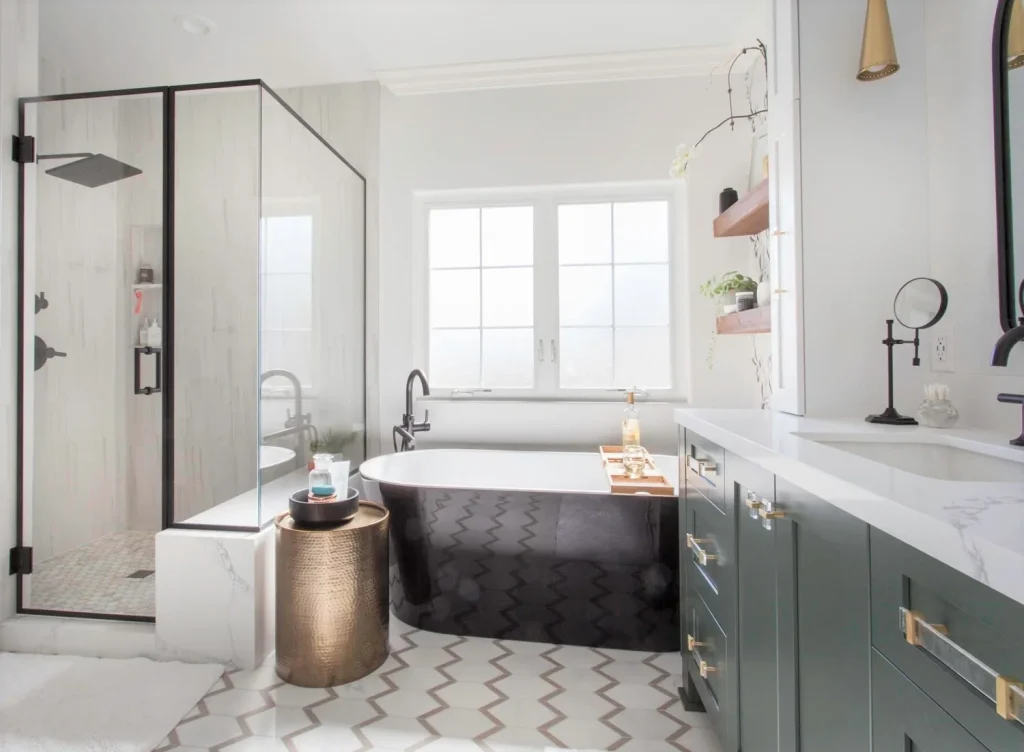 Modern Bathroom Nod to Nature